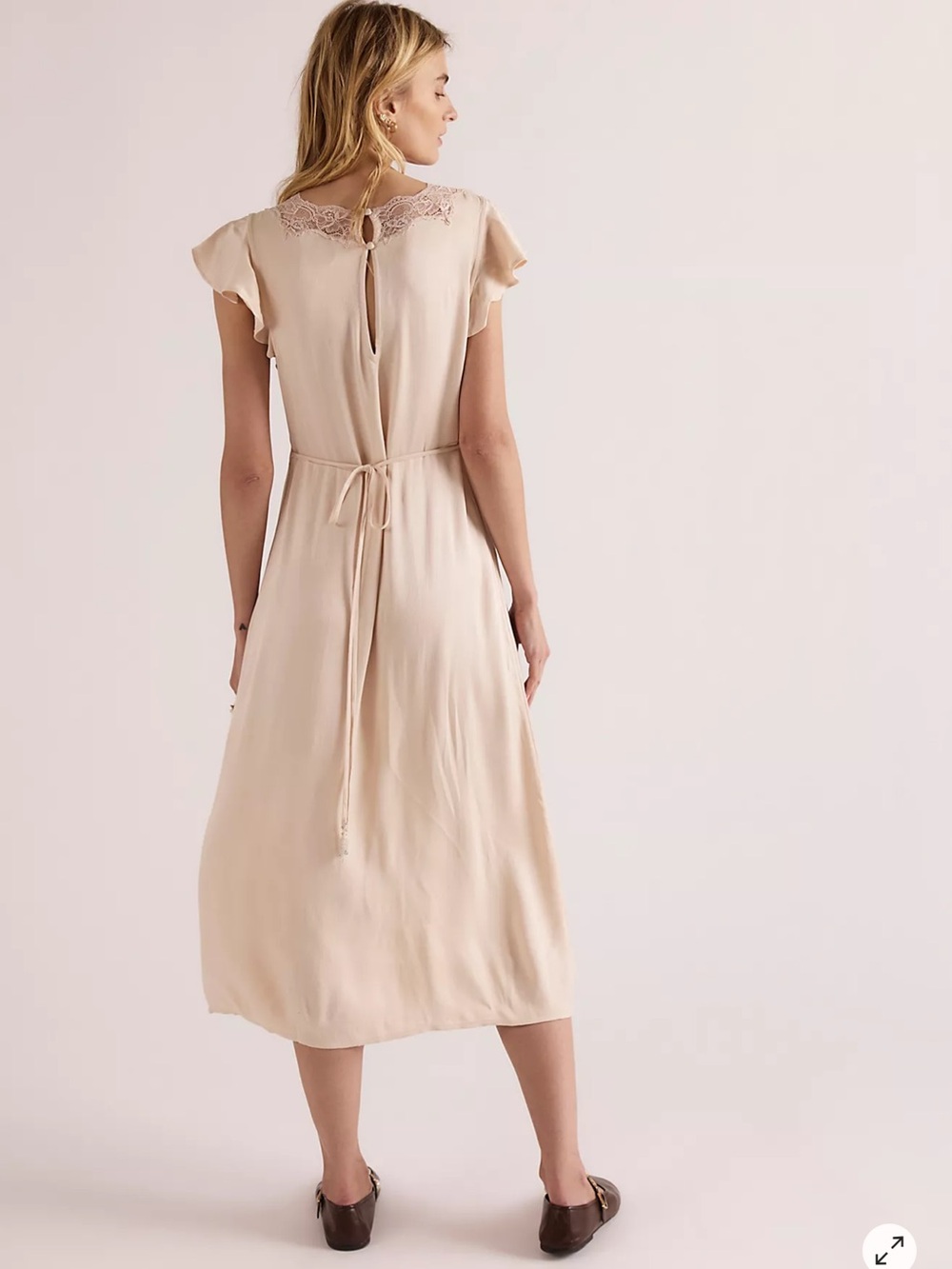 Free People Tied With Joy Embellished Bows Coquette Midi dress XS - Picture 4 of 10